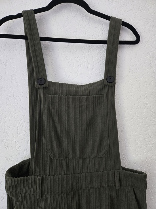 Cider Pants - Cider Olive Green Corduroy Overall Jumpsuit
